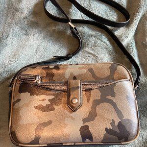 Camouflage Print Leather Crossbody Purse,  Never Used, G.I.L.I